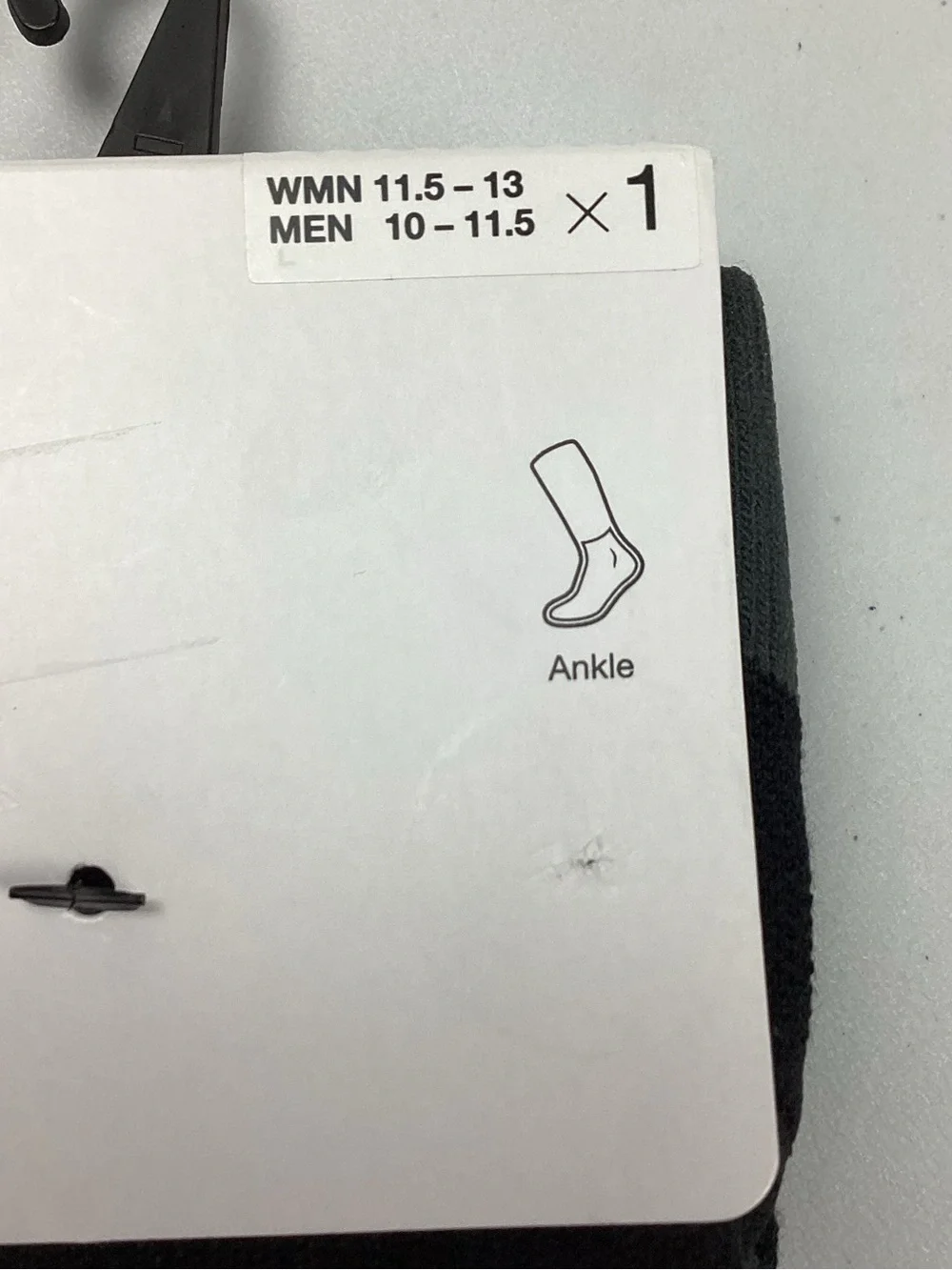 Nike Trail Running Dri-Fit Black Ankle Socks Men Size 10-11.5 NEW! Retail $24.